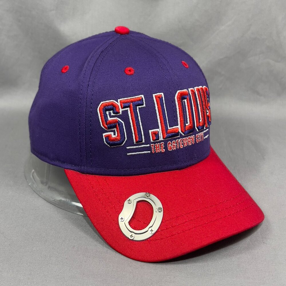 St Louis Missouri Snapback Hat Red Gateway Arch City Souvenir State Golf Mens